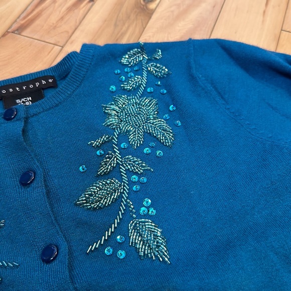 Apostrophe Beaded Cardigan - Picture 5 of 10